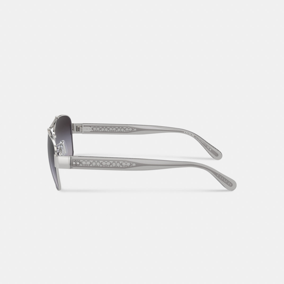 Coach Signature Ombré Narrow Pilot Sunglasses - Grey Gradient (3)