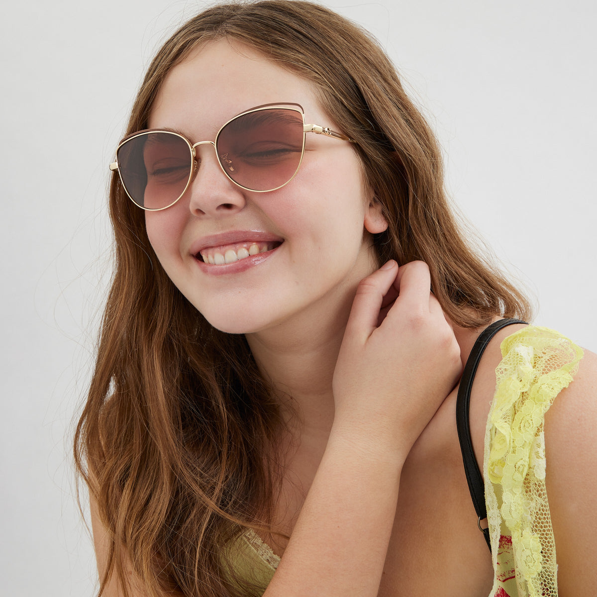 Coach Bandit Wire Oval Sunglasses - Pink/Brown (4)