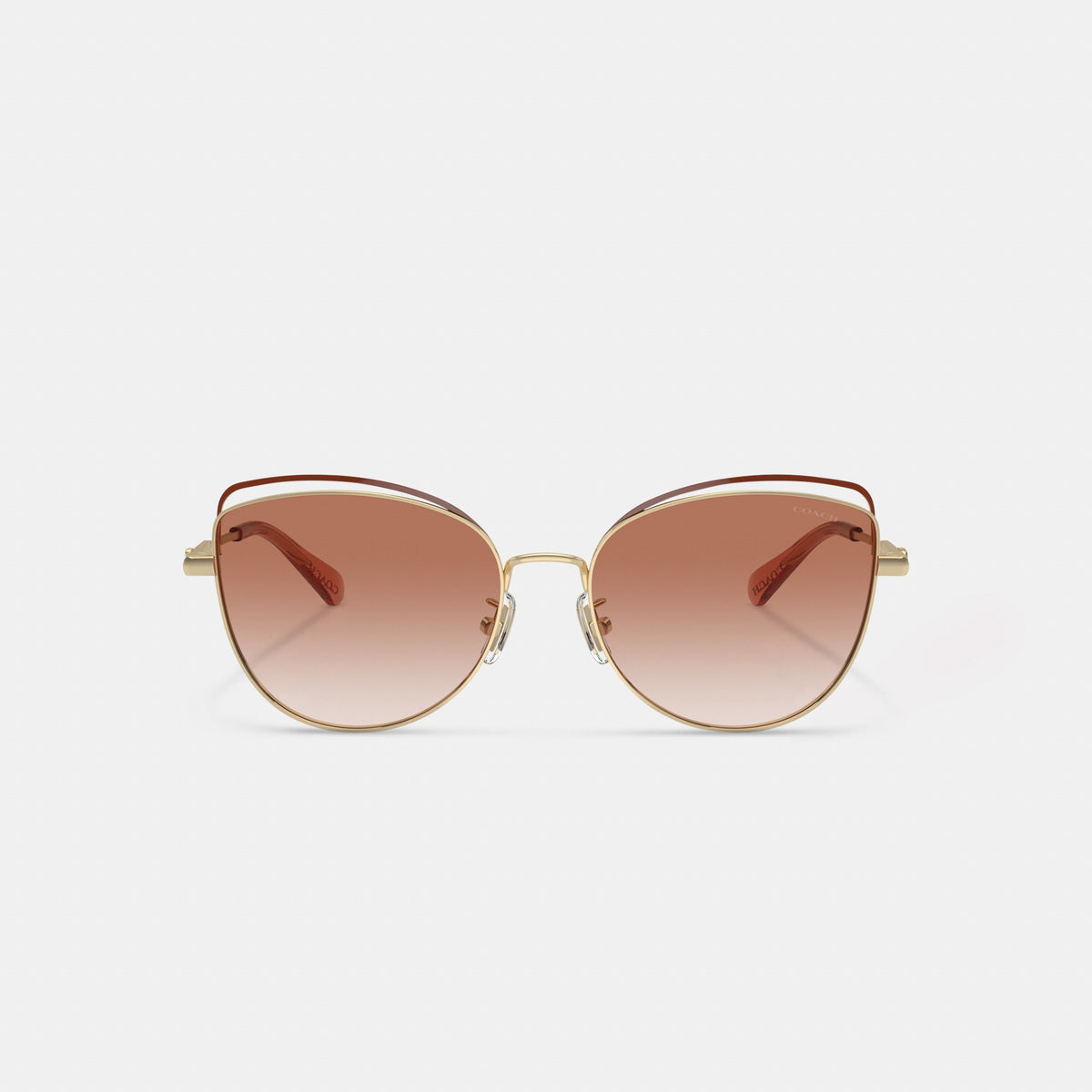 Coach Bandit Wire Oval Sunglasses - Pink/Brown (2)