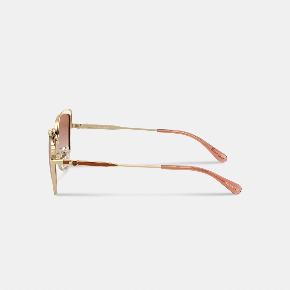 Coach Bandit Wire Oval Sunglasses - Pink/Brown (3)
