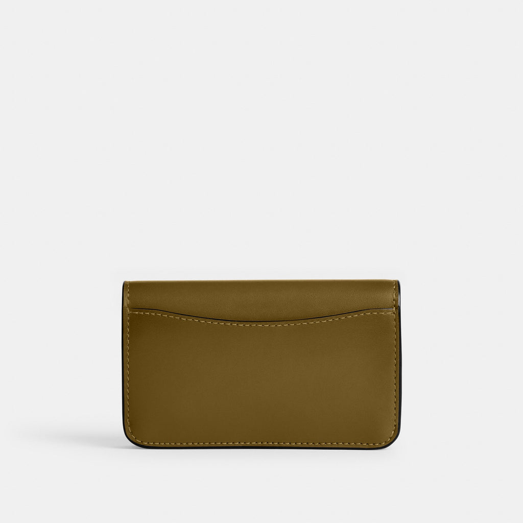 Coach Essential Slim Card Case - Brass/Muted Olive (Women's)