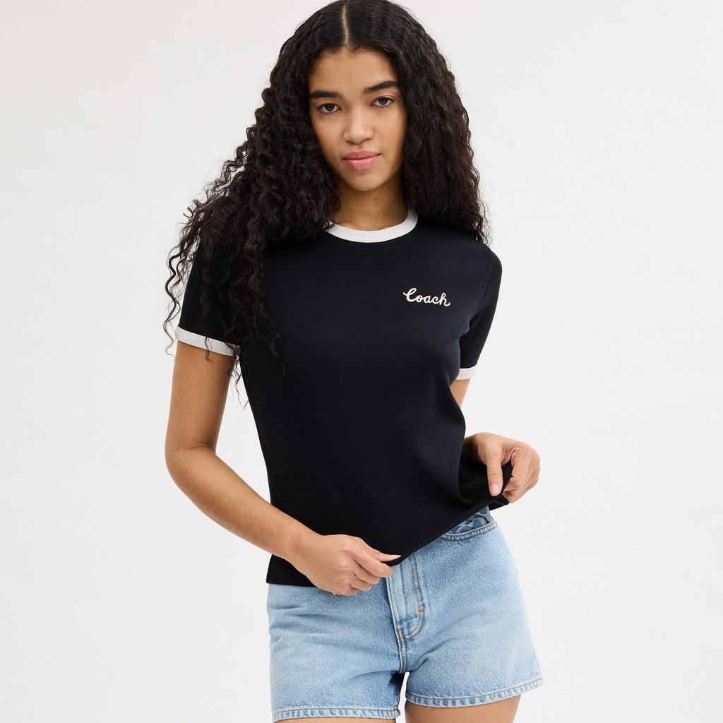 Coach Ringer T-Shirt - Black (2)