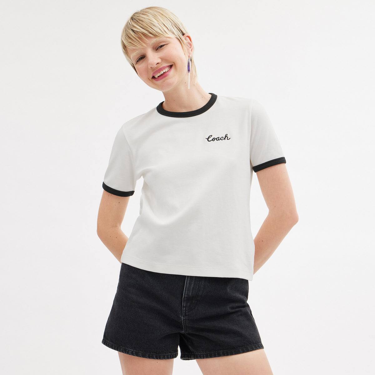 Coach Ringer T-Shirt - White (2)