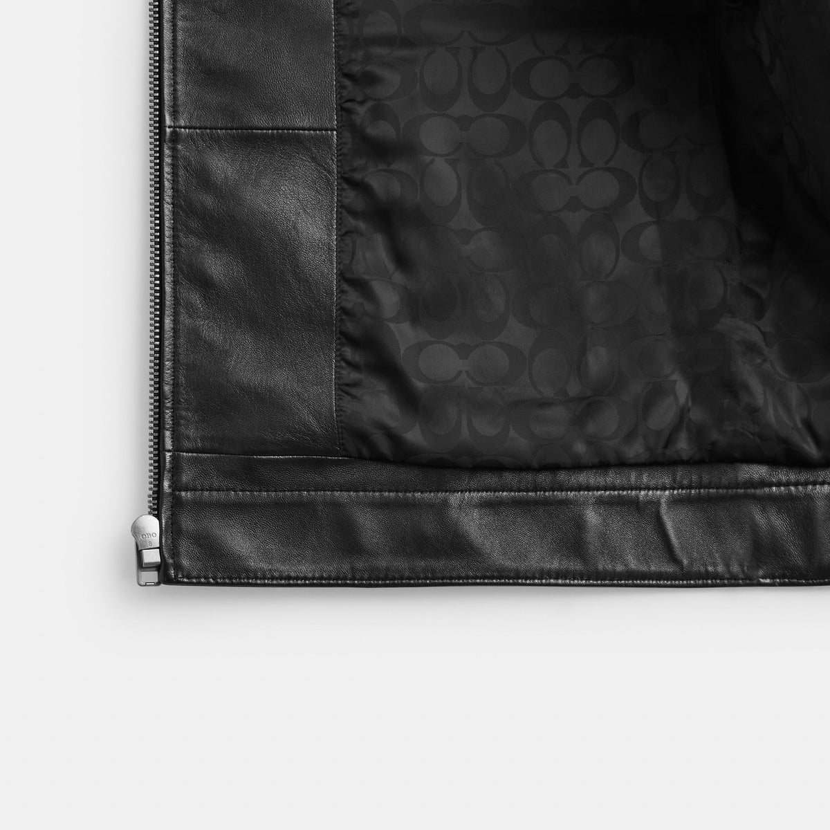 Coach Heritage C Lightweight Leather Jacket - Black (2)