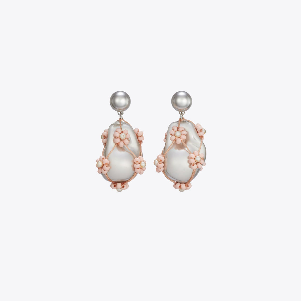 Tory Burch Curiosity Beaded Pearl Drop Earrings - Tory Gold / Pink