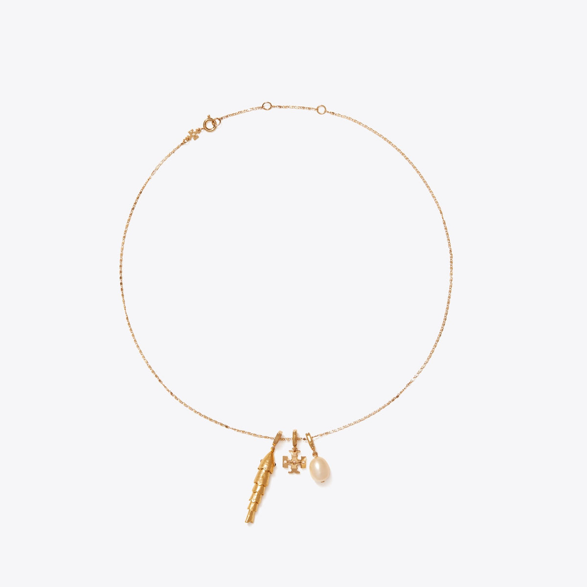 Tory Burch Curiosity Chain Necklace - Tory Gold / Cream - 4