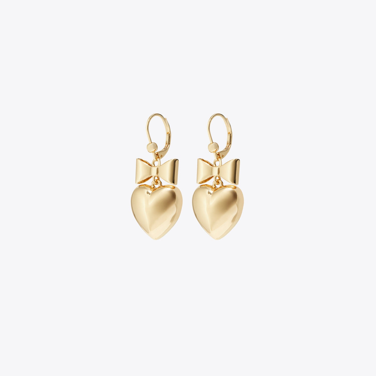 Tory Burch Curiosity Heart and Bow Earrings - Tory Gold