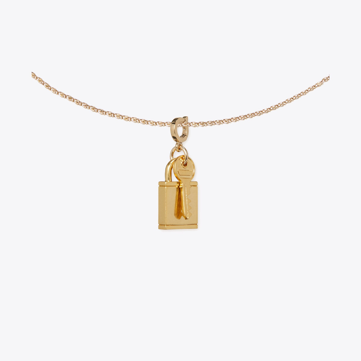 Tory Burch Curiosity Lock And Key Charm - Light Brass - 2
