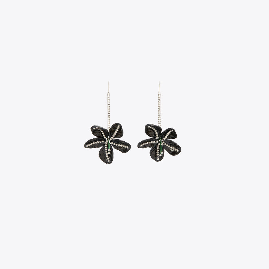 Tory Burch Curiosity Pavé Flower Earrings