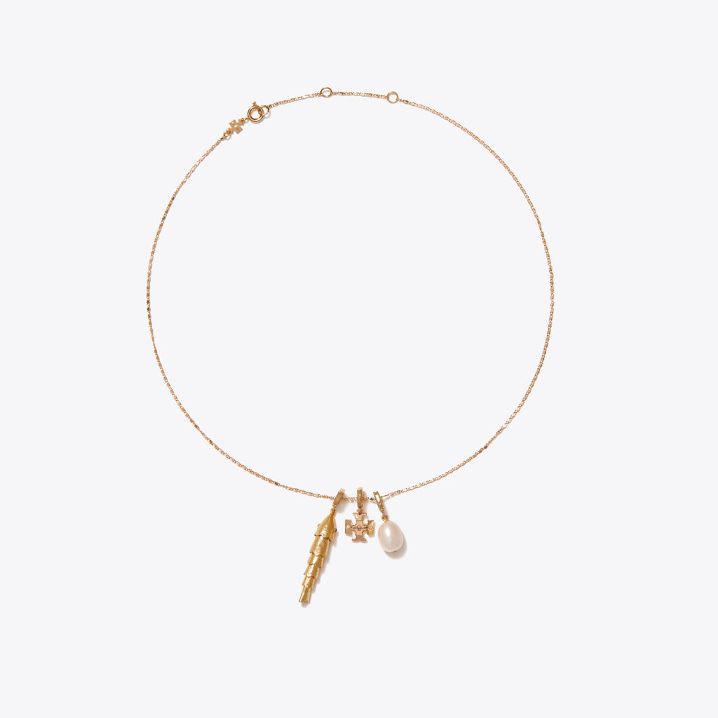 Tory Burch Curiosity Pearl Charm - Tory Gold / Cream - 3