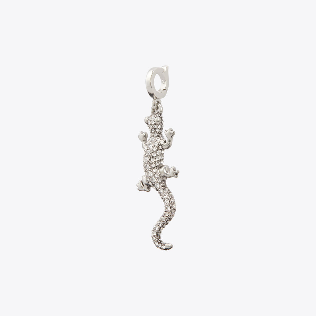 Tory Burch Curiosity Salamander Charm - Antique Silver / Crystal