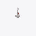 Tory Burch Curiosity Swan Charm - Tory Silver / Crystal