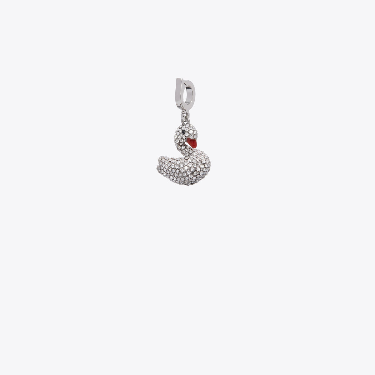 Tory Burch Curiosity Swan Charm - Tory Silver / Crystal