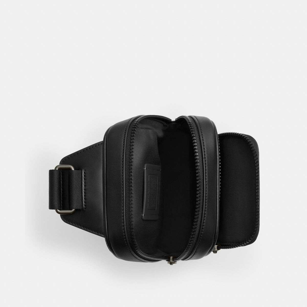 Coach Racer Sling Pack In Signature Canvas - Gunmetal/Charcoal/Black (3)