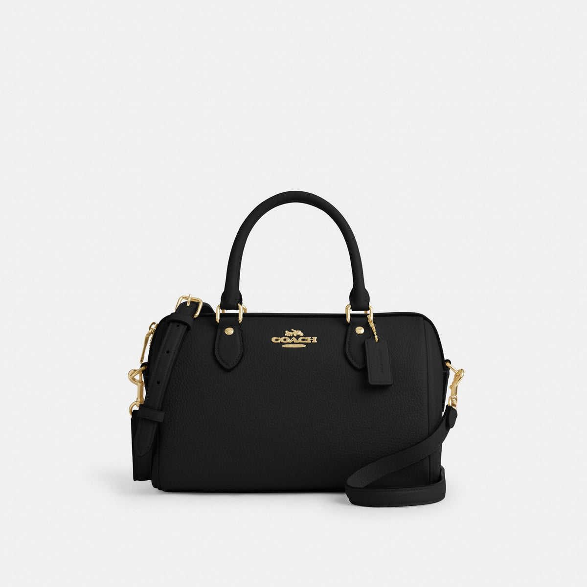Coach Rowan Satchel Bag - Gold/Black (Women's)