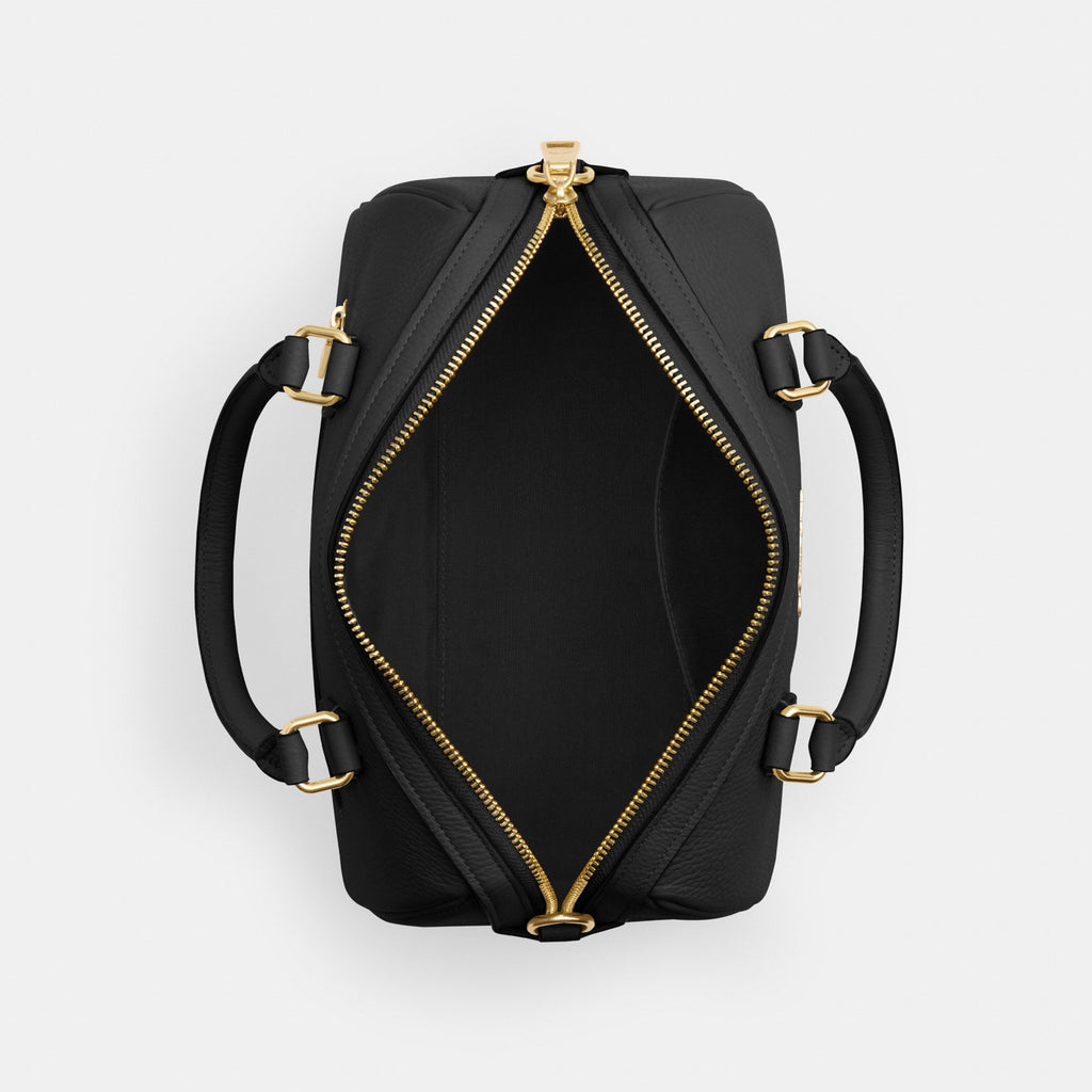 Coach Rowan Satchel Bag - Gold/Black (Women's)