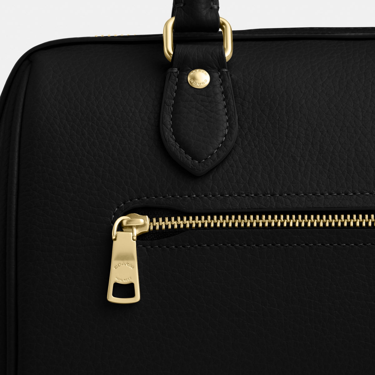 Coach Rowan Satchel Bag - Gold/Black (Women's)
