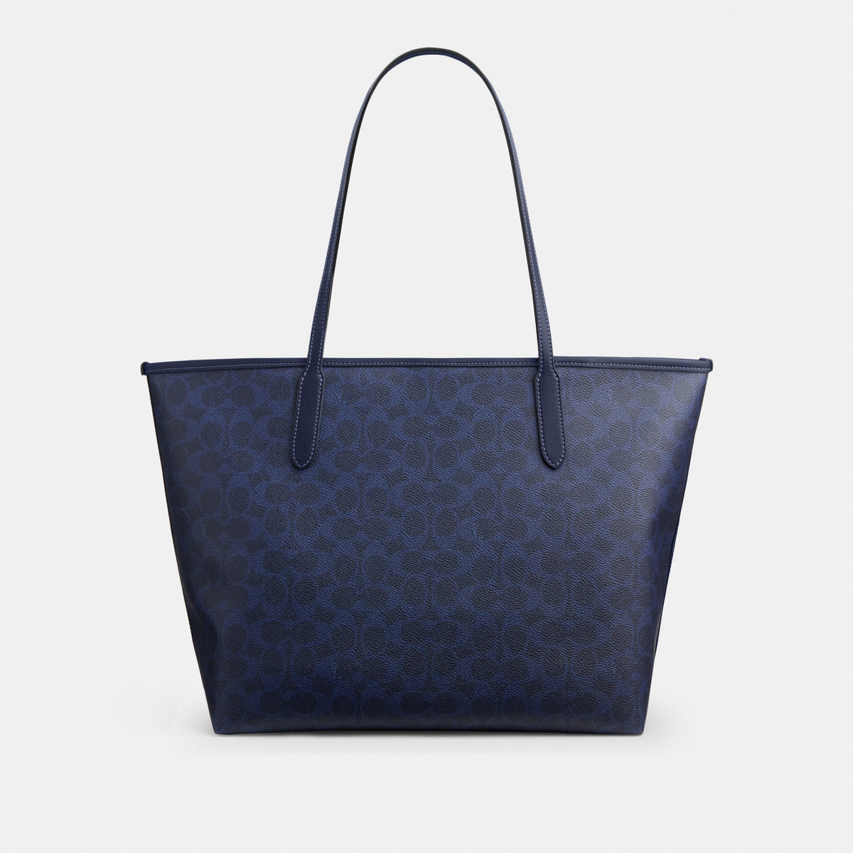 Coach City Tote Bag In Signature Canvas - Gold/Navy (Women's)
