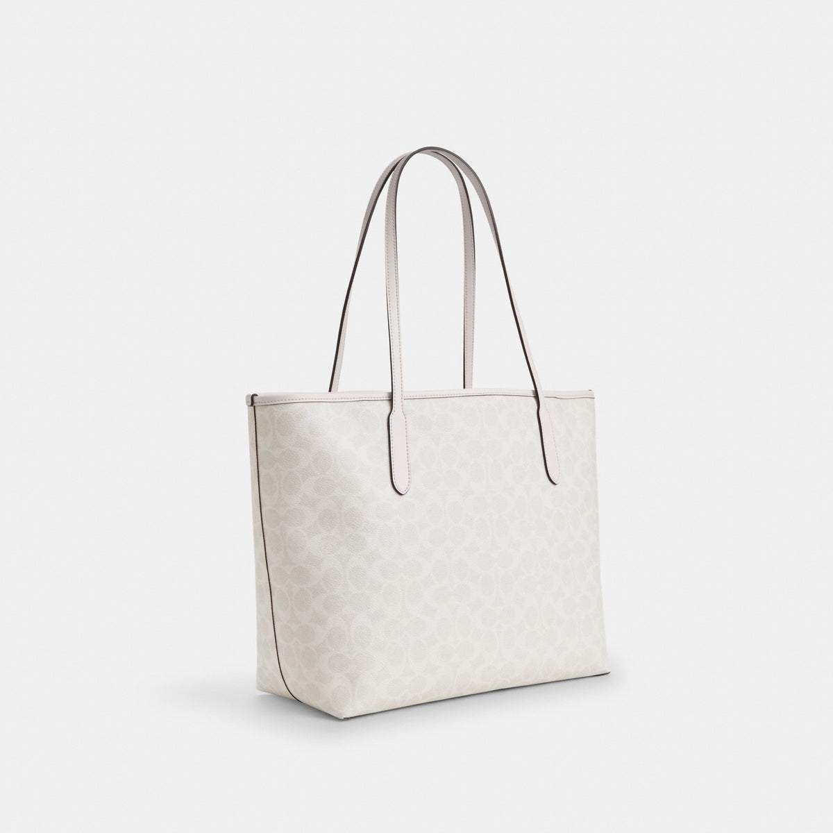Coach City Tote Bag In Signature Canvas - Gold/White/Chalk (Women's)