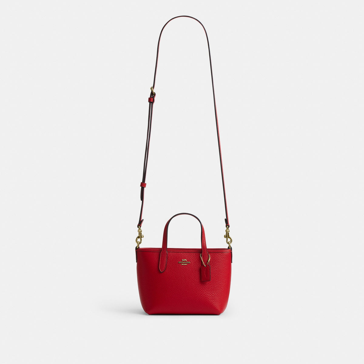 Coach City Mini Tote Bag - Gold/Bright Cardinal (Women's)
