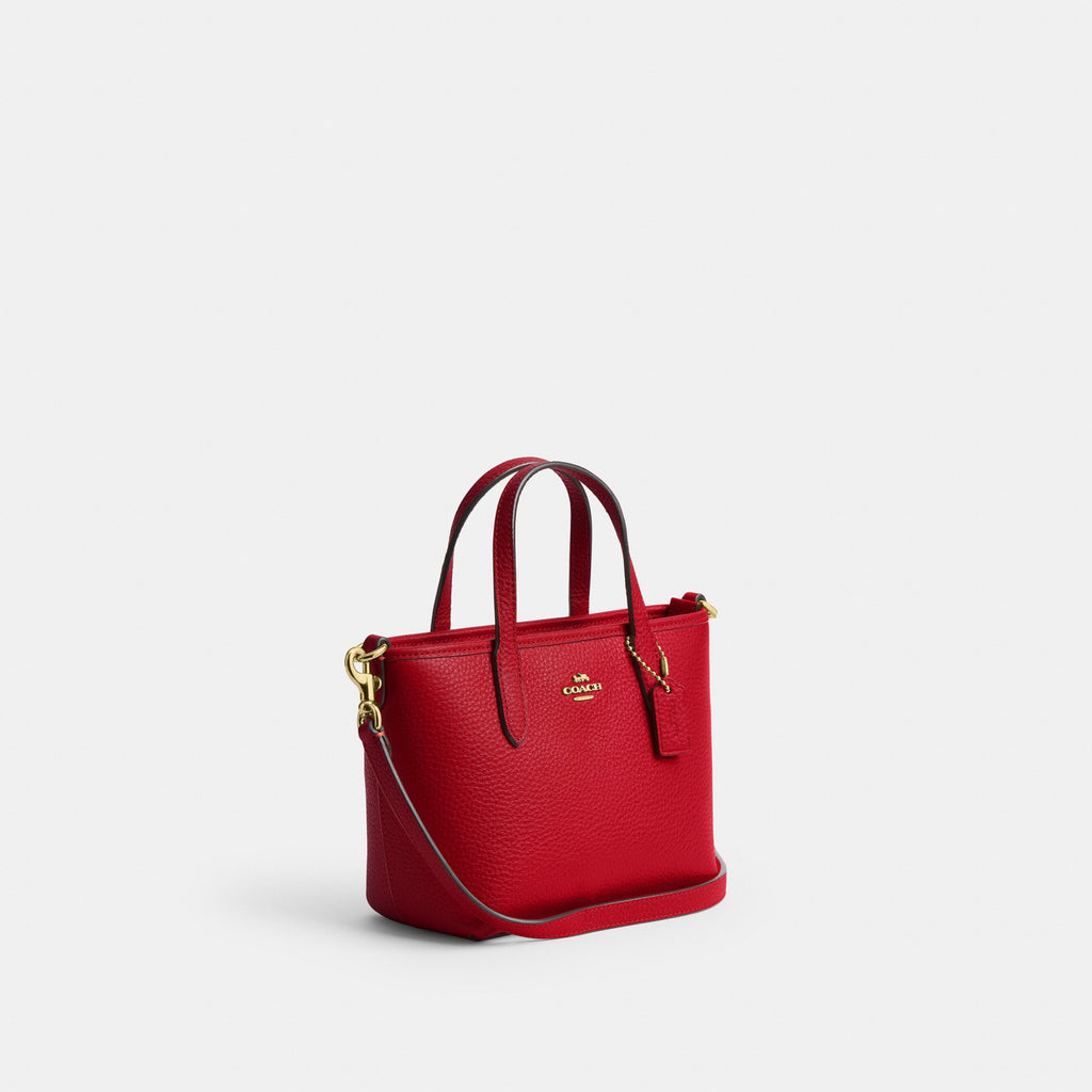 Coach City Mini Tote Bag - Gold/Bright Cardinal (Women's)