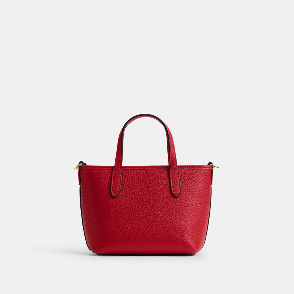Coach City Mini Tote Bag - Gold/Bright Cardinal (Women's)