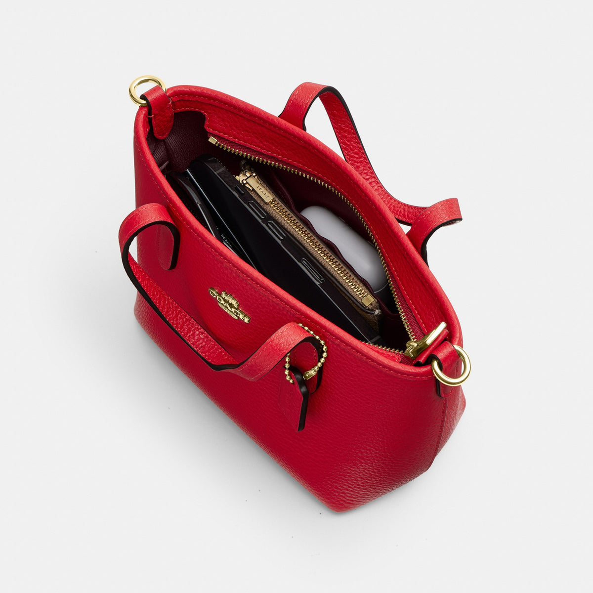Coach City Mini Tote Bag - Gold/Bright Cardinal (Women's)