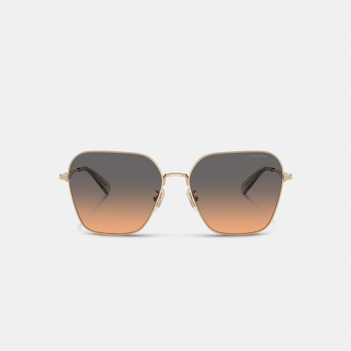 Coach C Hardware Metal Oversized Square Sunglasses - Peach Blush (2)