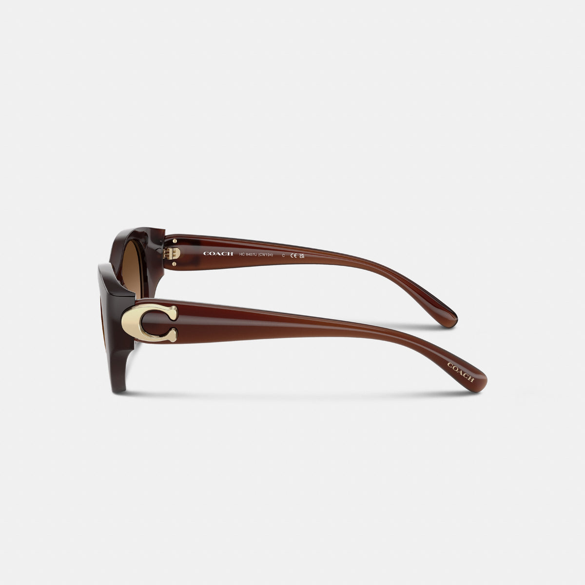 Coach Maxi Sculpted C Oval Sunglasses - Brown Gradient (3)