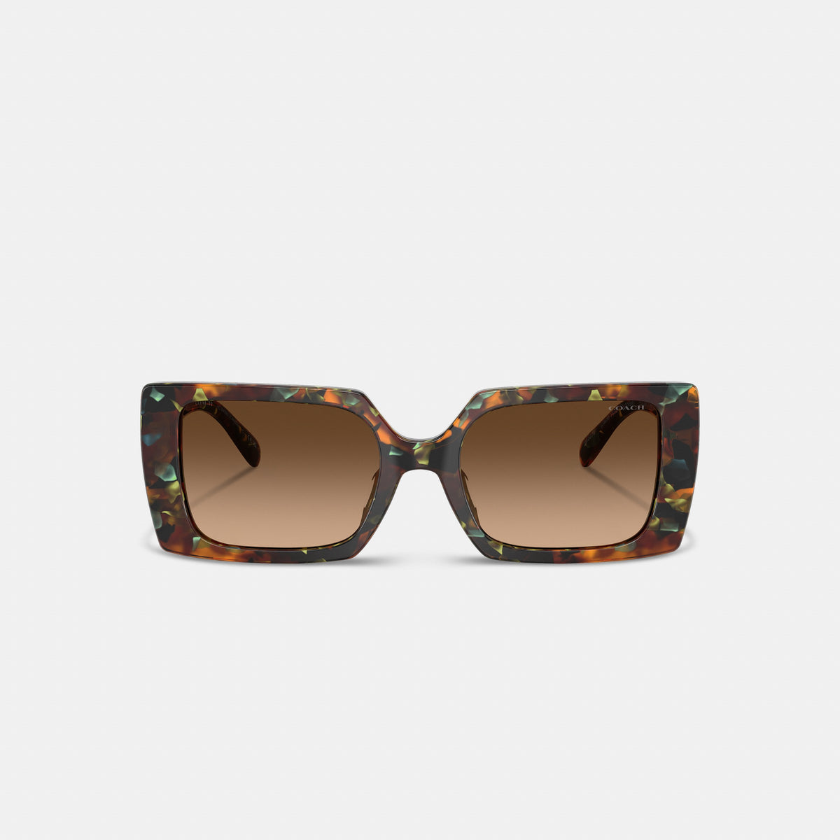 Coach Rivet Oversized Square Sunglasses - Brown Gradient (2)