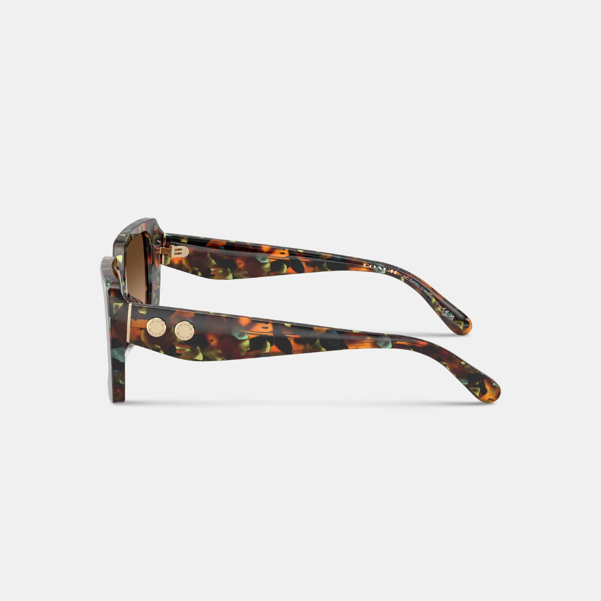 Coach Rivet Oversized Square Sunglasses - Brown Gradient (3)