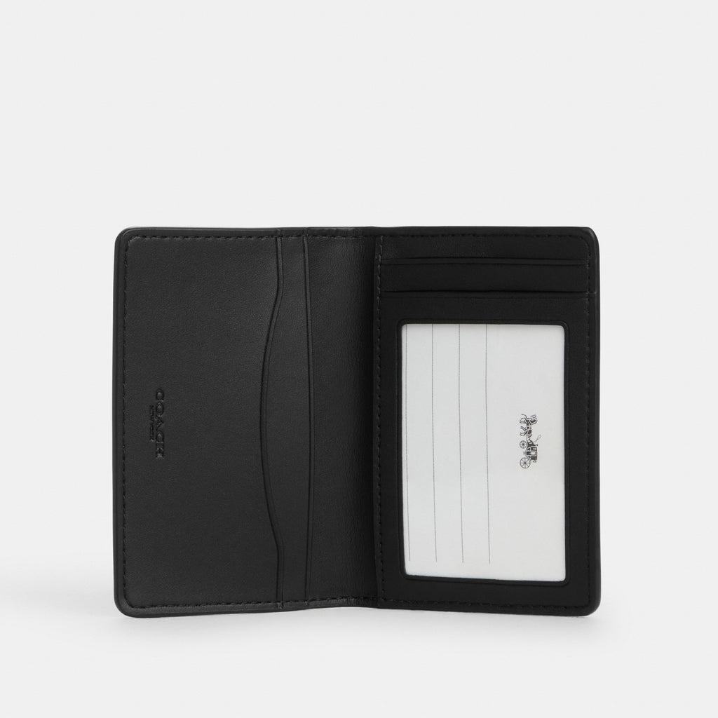 Coach ID Wallet In Signature Canvas - Charcoal/Black (Men's)