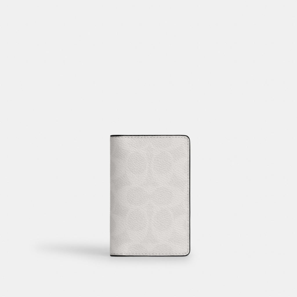 Coach ID Wallet In Signature Canvas - Chalk & Black (Men's)