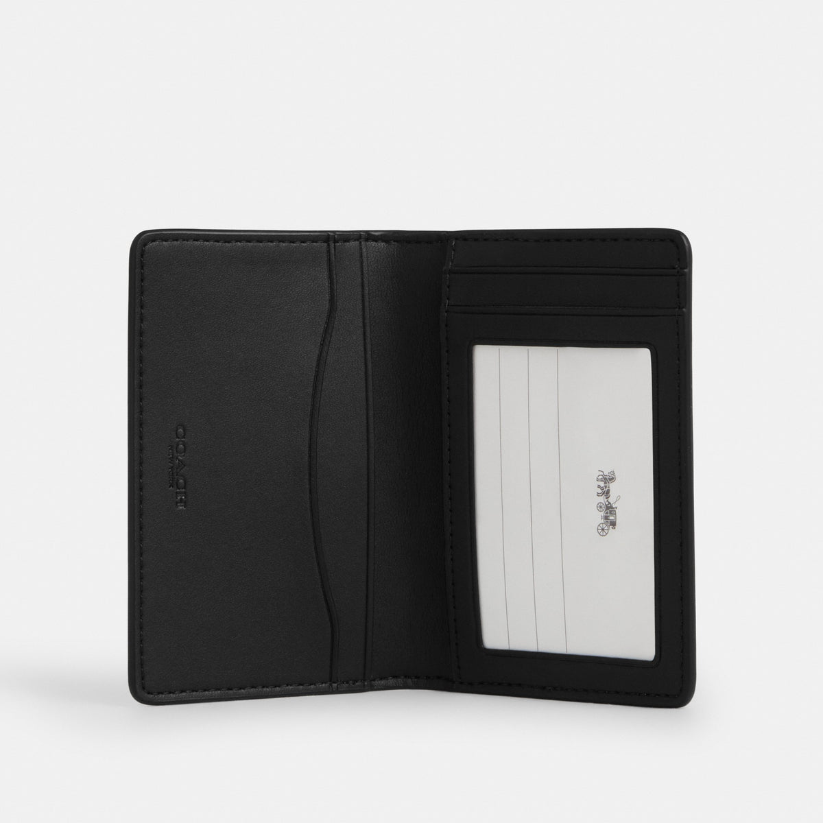 Coach ID Wallet In Signature Canvas - Chalk & Black (Men's)