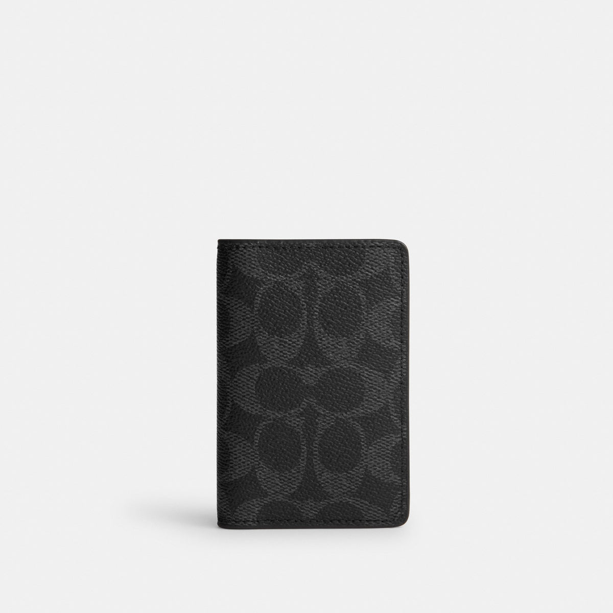 Coach ID Wallet In Signature Canvas - Black Signature (Men's)