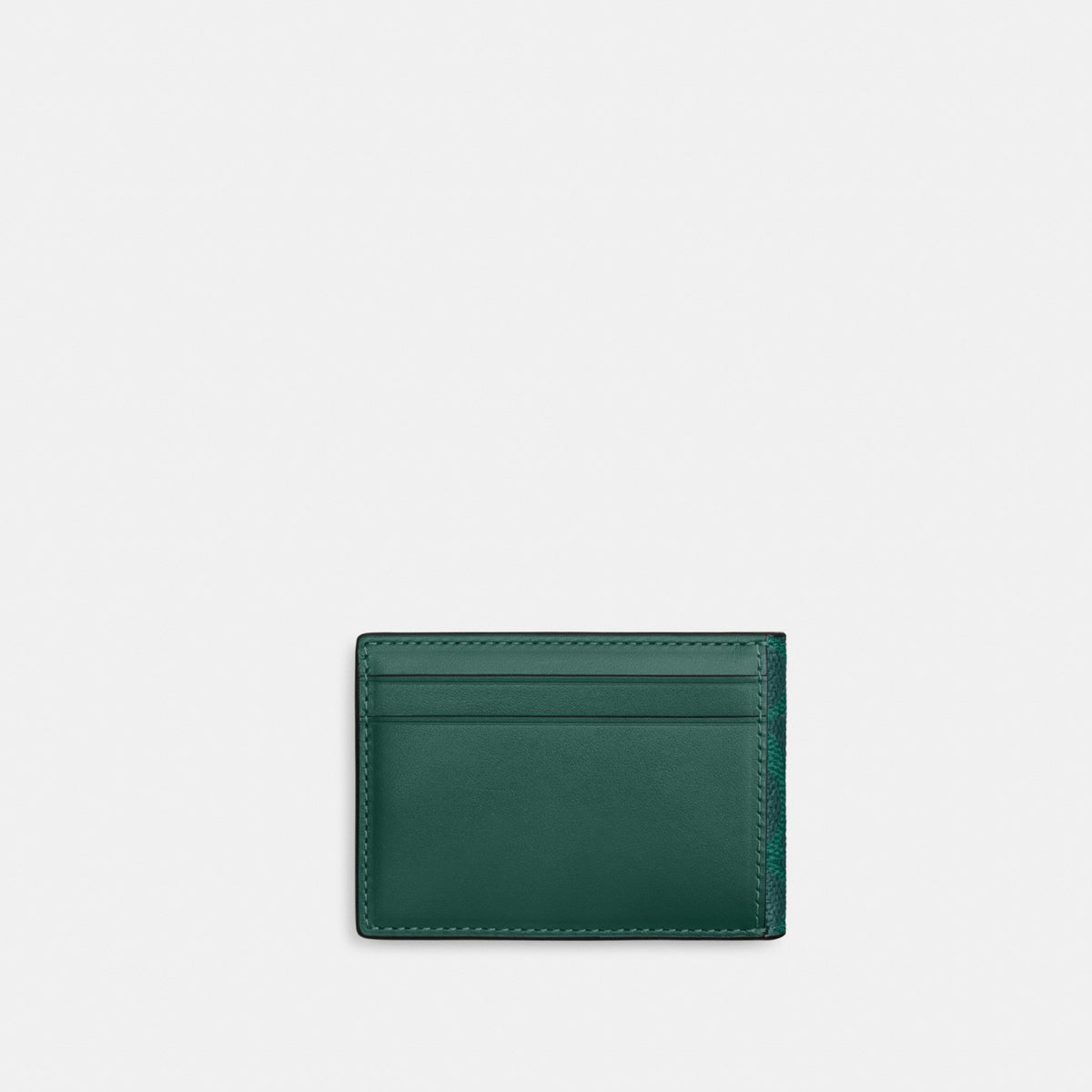 Coach Compact Billfold Wallet In Signature Canvas - Sea Green (Men's)