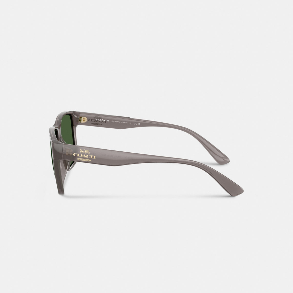 Coach Square Sunglasses - Transparent Gray (Men's)