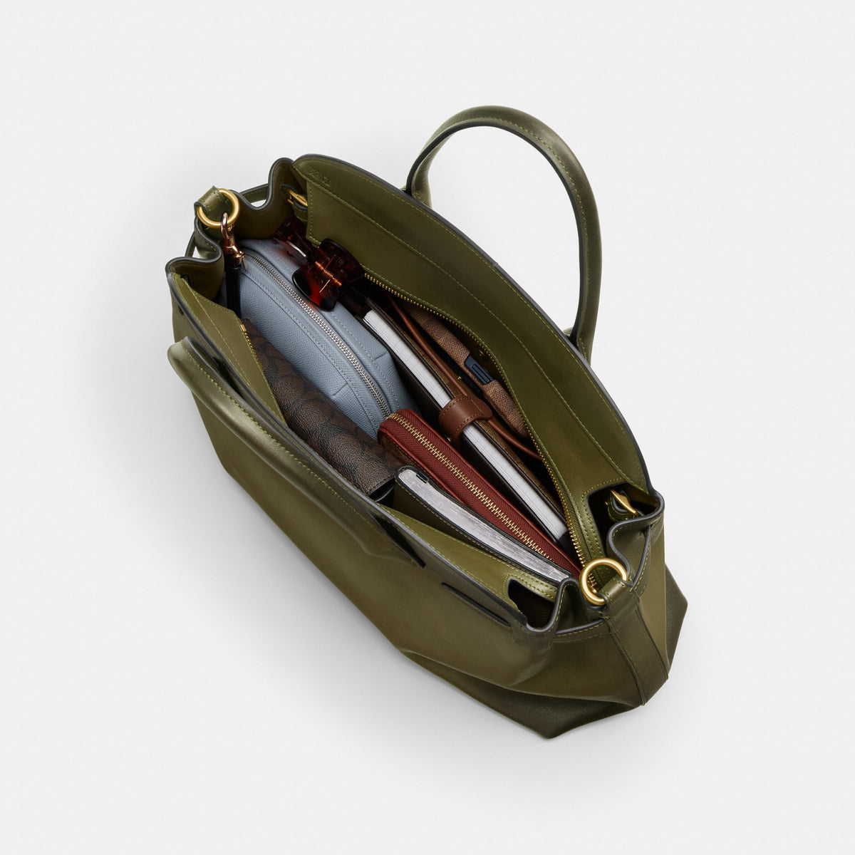 Coach Soft Empire Carryall Bag 40 - Brass/Olive (Women's)