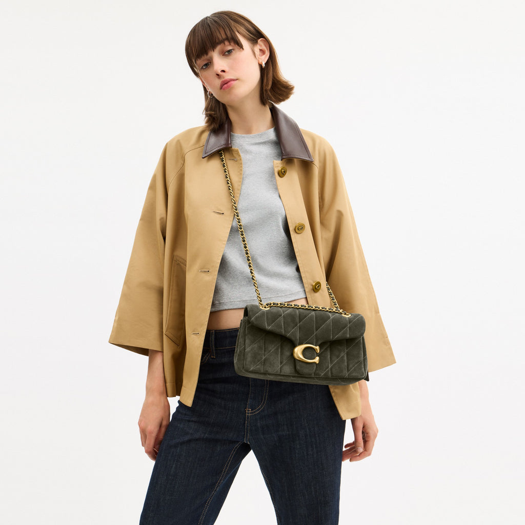 Coach Tabby Shoulder Bag 26 With Quilting - Brass/Olive (Women's)