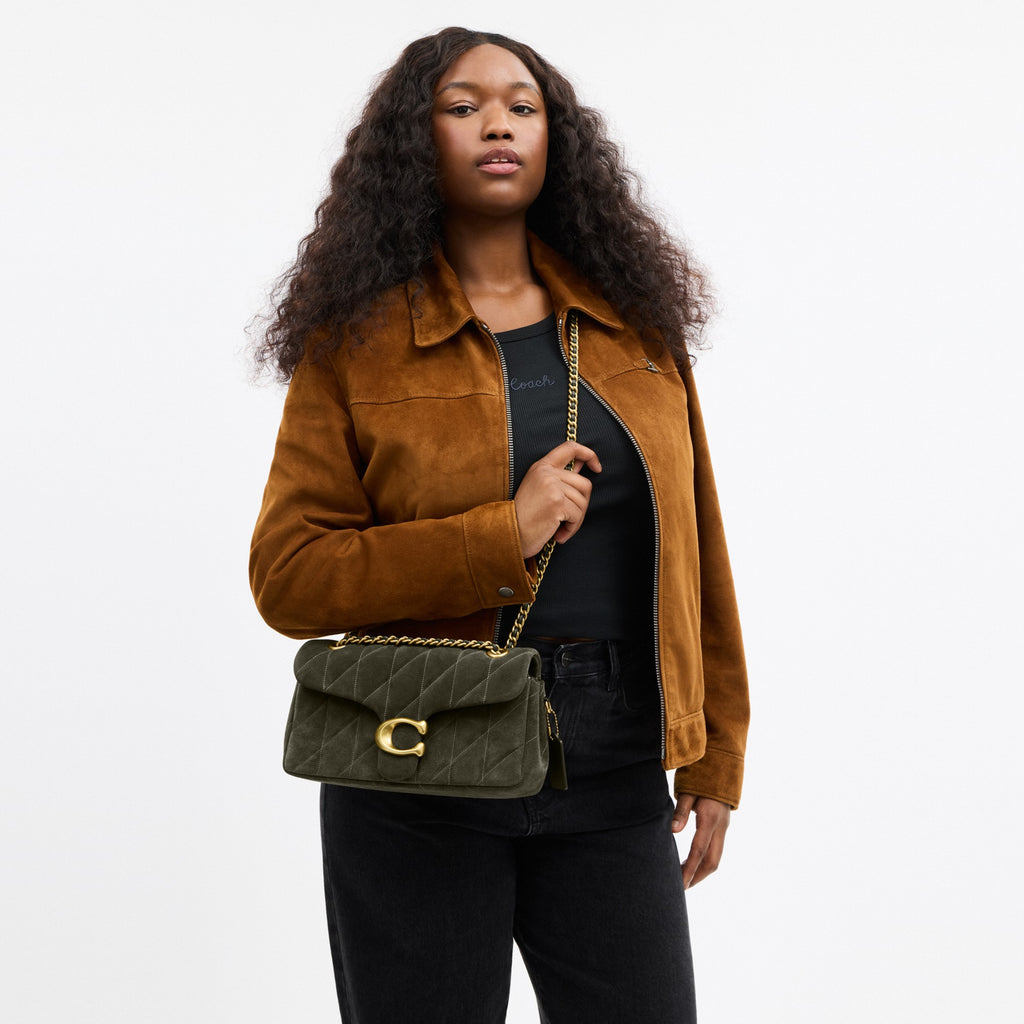 Coach Tabby Shoulder Bag 26 With Quilting - Brass/Olive (Women's)