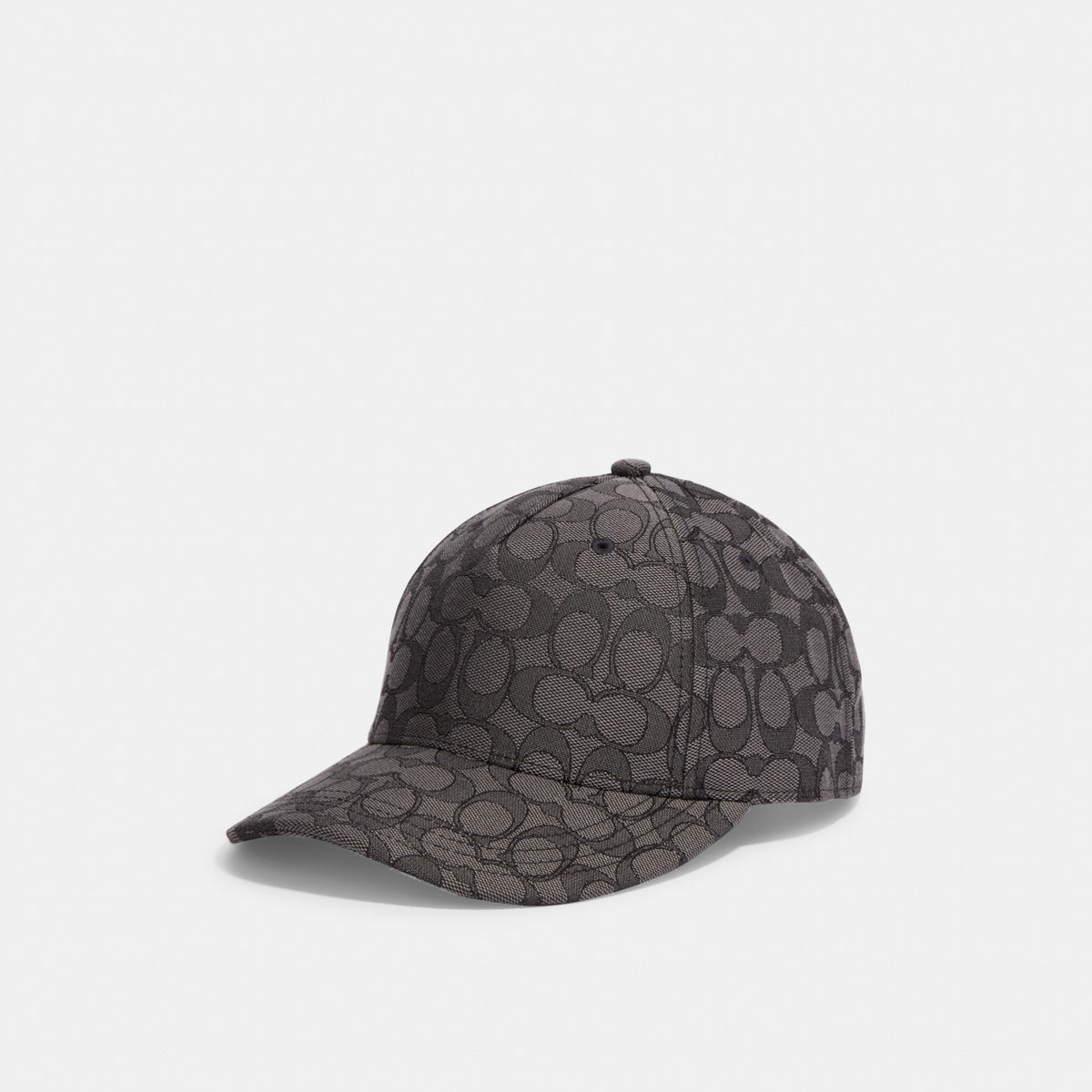 Coach Signature Jacquard Baseball Hat - Charcoal