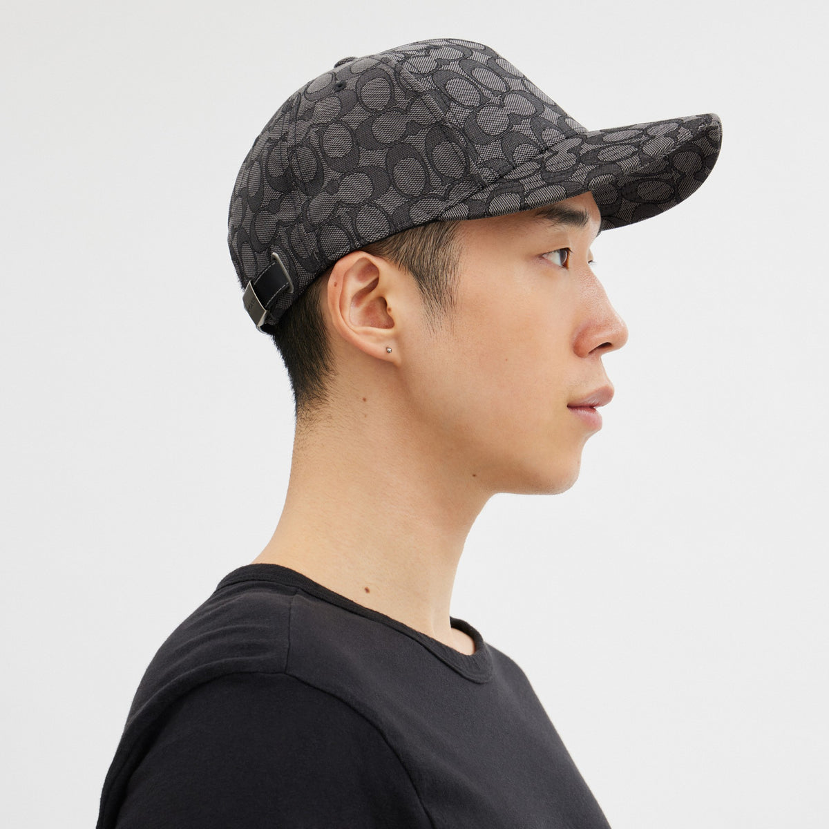 Coach Signature Jacquard Baseball Hat - Charcoal