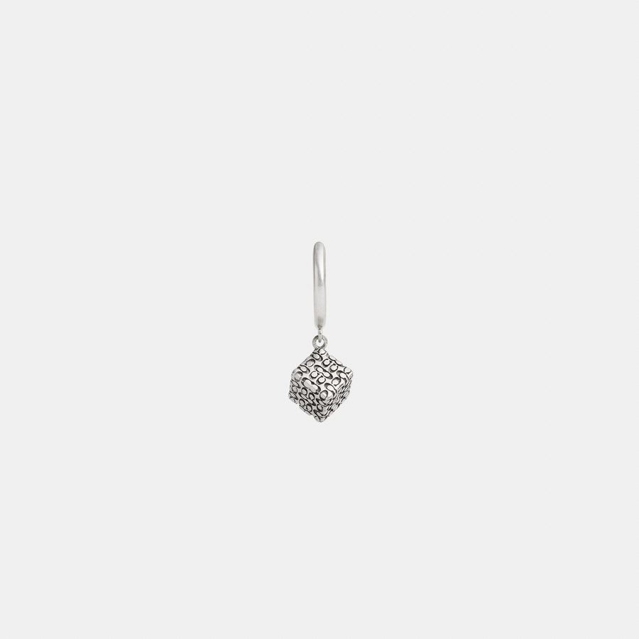 Coach Quilted Cube Huggie Earring - Silver (Men's)