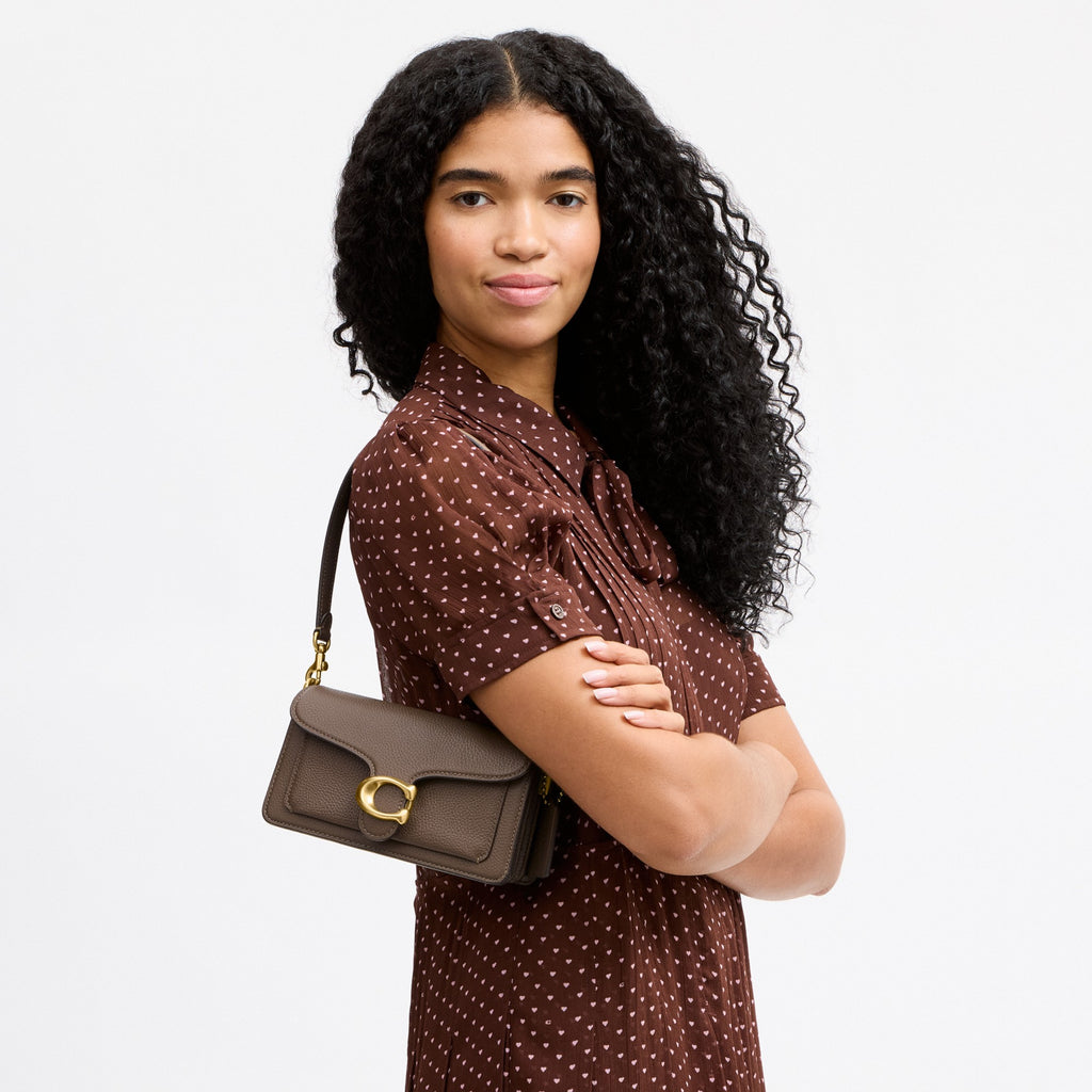 Coach Tabby Shoulder Bag 20 - Brass/Dark Stone (Women's)