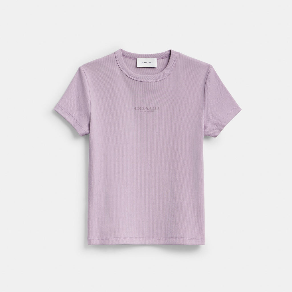 Coach New York Ribbed T-Shirt - Wisteria Purple (Women's)