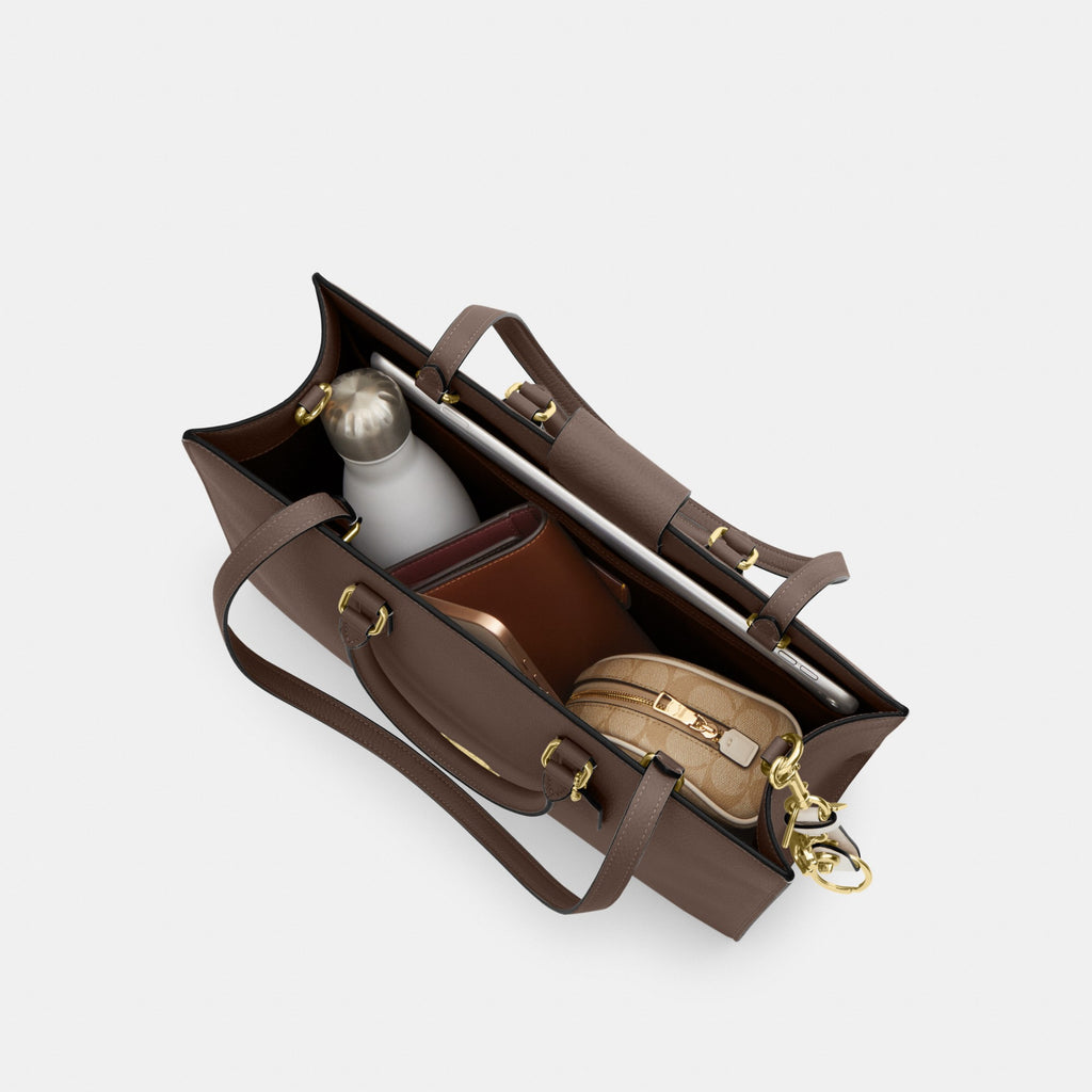 Coach Maggie Tote Bag - Gold/Dark Stone (Women's)