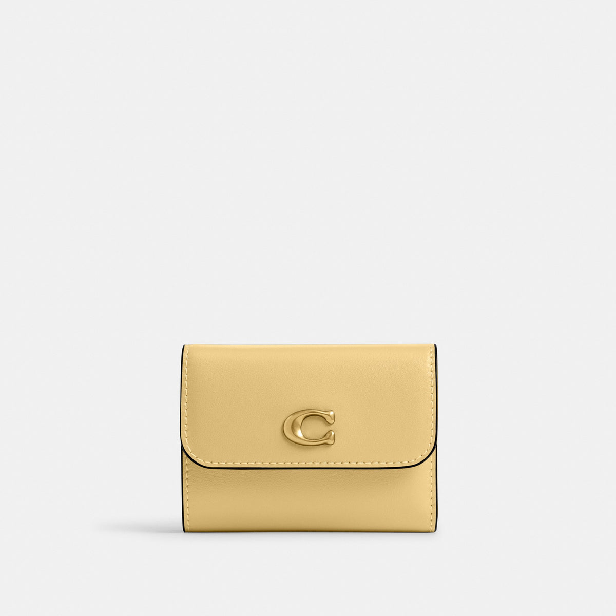 Coach Essential Card Holder Wallet - Brass/Vanilla (Women's)