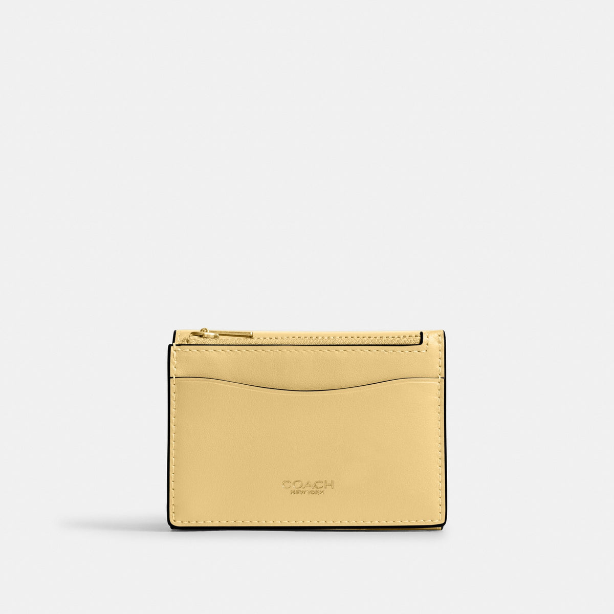 Coach Essential Card Holder Wallet - Brass/Vanilla (Women's)