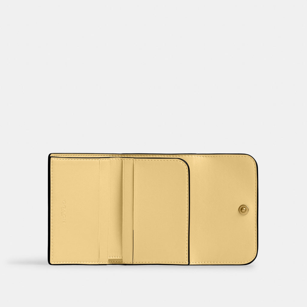 Coach Essential Card Holder Wallet - Brass/Vanilla (Women's)