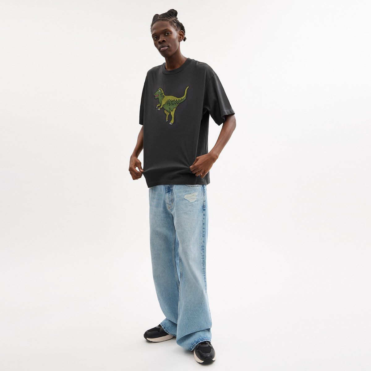 Coach Rexy Relaxed Fit T-Shirt In Organic Cotton - Black (2)